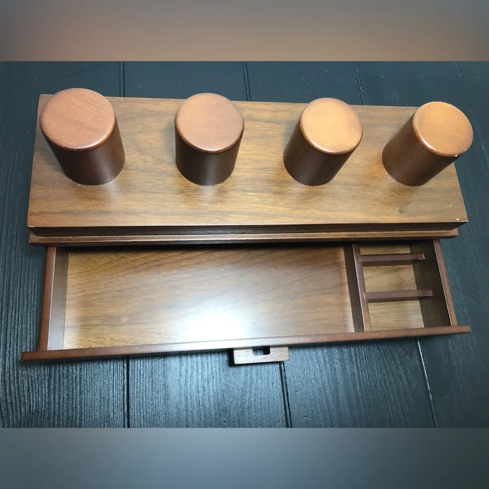 Bey-Berk watch case solid wood  4 watch display